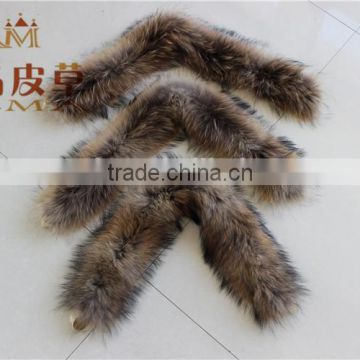 100%Hot Sale Hood Raccoon Fur Trimming Strips for Hoods