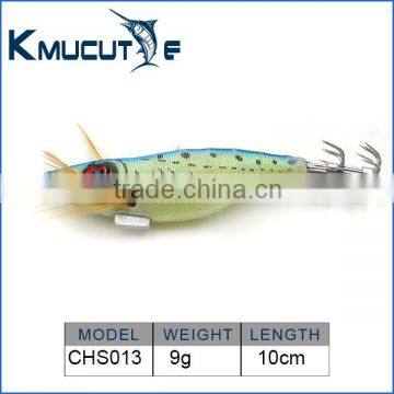 CHS013 3D big eyes squid jig luminous squid fishing bait japanese cloth hook stainless steel