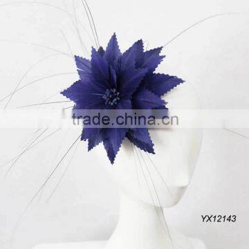 Feather flower hair clip fascinator