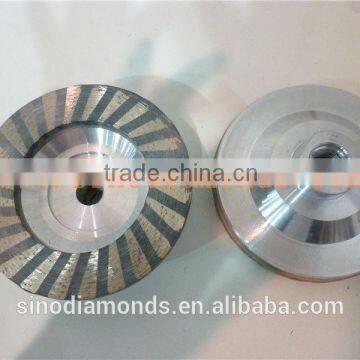 100mm good quality Aluminum diamond resin filled wheels