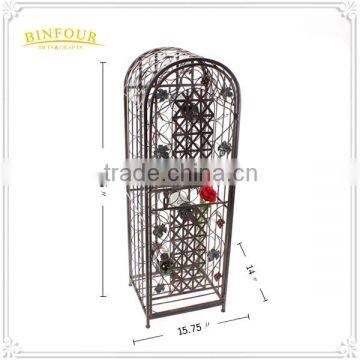 High Quality Solid Metal Display Rack Wrought Iron Wine Cabinet photo-2