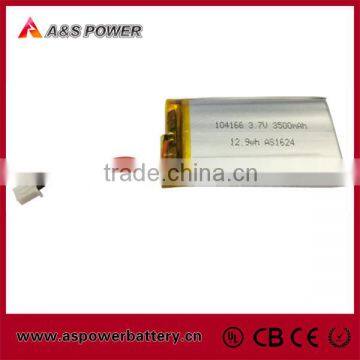 Rechargeable 104166 3.7V 3500mAh li-polymer battery for digital products