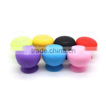 Mini Mushroom waterproof bluetooth speaker Wireless Suction Handsfree Mic Shower