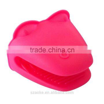 cute silicone glove for BBQ, baking pan and hot pot