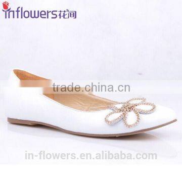 Wedding shoes white flower ladies flat shoes casual wear shoes