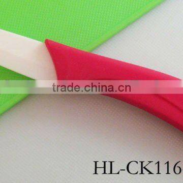 3" ceramic blade paring knife for kitchen with plastic sheath