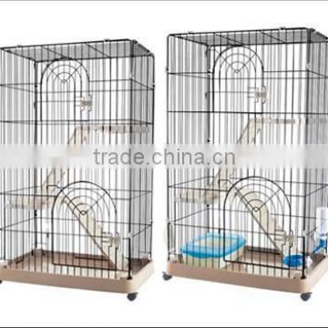 Cat Luxury 3-floor Wire Plastic Cage