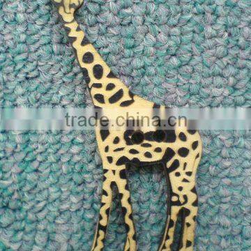 Printed Animal Giraffe Shaped Wood Magnet