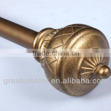 High Quality Decorative Curtain Rods With Victorial Gold Decorative Ball Curtain Finials