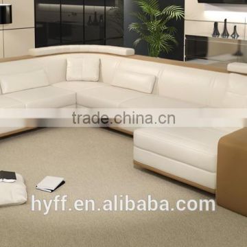 Northern Europe Nordic style genuine italy leather corner office sofa HYZ15