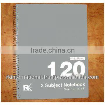 Three Subject Notebook