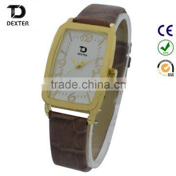 Square ladies fancy watches square quartz ladies watches genuine leather watch reloj