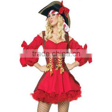 Wholesale Classic Pirate Costume Women Adult Party Halloween Costumes For Women Sexy With Hat Pirate Captain Cosplay Costume