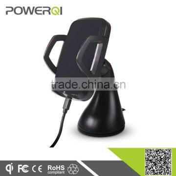 Detachable Car Mount Dashboard Holder With 3-Coils Wireless Charger Function