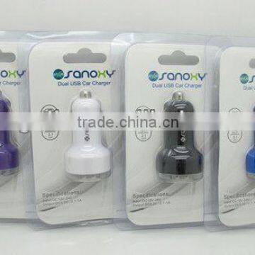 customized package micro usb car charger for mobile phone