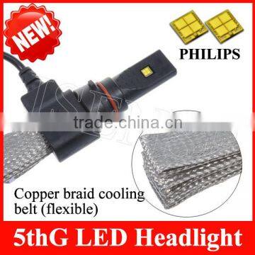 China car accessories led headlight copper braid 5202/h16/h13/h4 led headlight