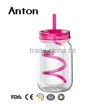 750ml cheap mason jars with lids and straws