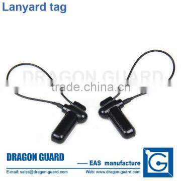 Security plastic label tag with lanyard for shoes