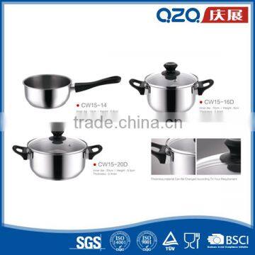 High Quality Cheap Price Bakelite Handle Stainless Steel Cookware Set photo-6
