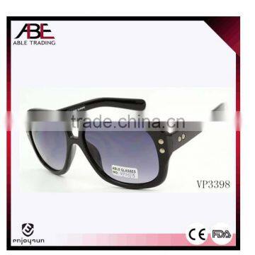 double bridge custom logo mens sunglasses with novelty metal design