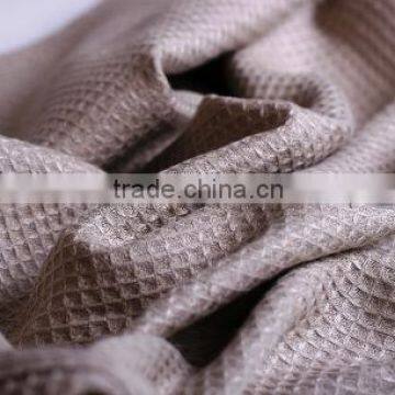 Waffle natural pure linen fabric