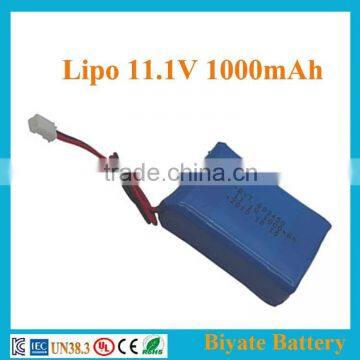 Best selling electric toy 11.1v 1000mah lithium polymer battery cells