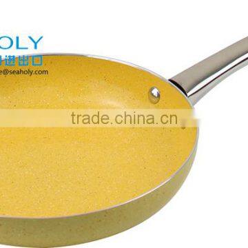 Aluminum ceramic stone marble coated frypan/induction bottom/granite frypan