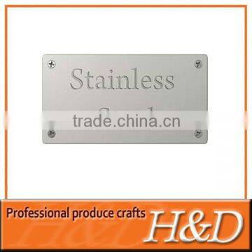 custom design stainless steel nameplate for refrigerator