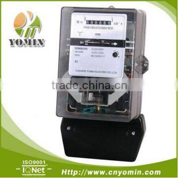 ISO 9001 Factory YEM081PD Three Phase Four Wire Meter,Electromechanical Active Energy Meter / Counter Energy Meter