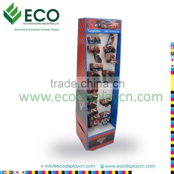 ECO Custom Cardboard Display Stand for Glasses, Corrugated Display with Hooks