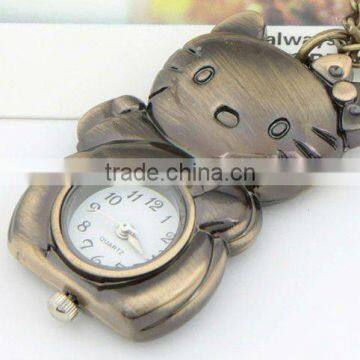 Fashion Mini pocket watch/cheap cute kitty pocket watch