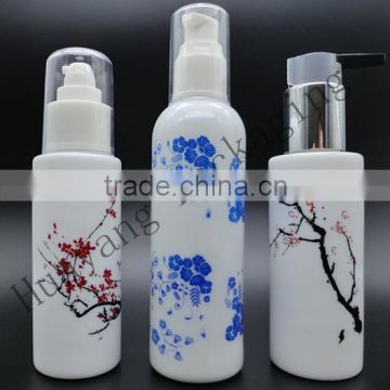 unique silk screen printing bottle glass bottle with dropper square glass bottle