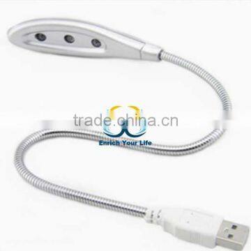 USB FLEXIBLE LAMP LIGHT LIGHTS MULTI USE LAPTOP PC FOR NOTEBOOK 3LED NEW 3 LED