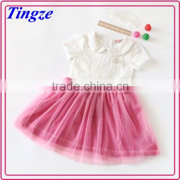 Hot sale fashions baby button princess dresses for kids children clothing 3T to 7 baby girls dresses HZLA102-2