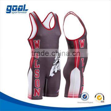 Full Sublimation Plus Size Custom Plain Wrestling Singlet Jersey