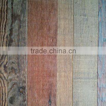 Brown Oil Recycled Pine Wood Flooring Reclaimed Surface Design photo-2