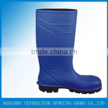 2015 blue pu injection shoes composite toe PU-001