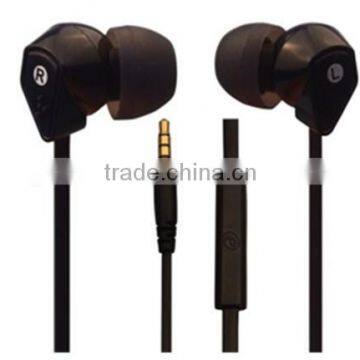 flat wire earphone / headphone with mic for moblie phone /PC/iphone /ipod                        
                                                Quality Choice