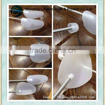 clear white plastic adjustable shoe trees/custom shoe trees