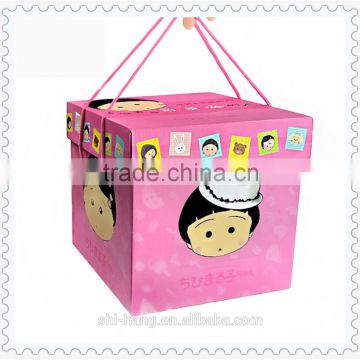 Custom color corrugated hand made paper box packaging for artifical flower