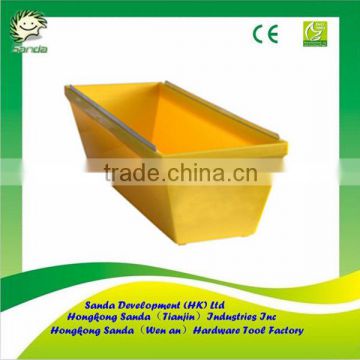 yellow plastic mud pan