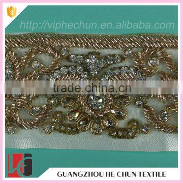 HC-7484-1 Hechun 2016 Crystal Material Iron On Bridal Belt Bride Sash photo-3