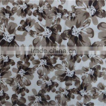 Beige Floral Printed Pure Wool Scarf With Fringe photo-2