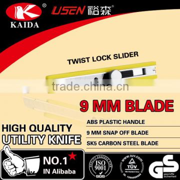 9mm Snap Off Blade Cutting Knife Screw-lock slider art knife