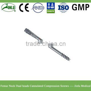 Femur Neck Dual Heads Cannulated Compression Screws, Orthopedic Trauma Implants