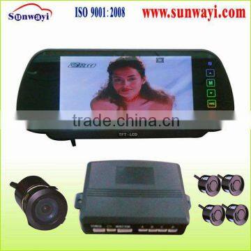LCD 7inch Car Rear View Monitor Night Vision Camera Parking Sensor System