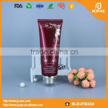 cosmetic plastic packaging used for skin care tube with hot-stamping surface handling