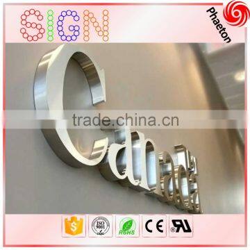 Anti-rust satin brushed 3d stainless steel letter sign