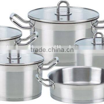 AH3671 9pcs stainless steel apple shape cookware set