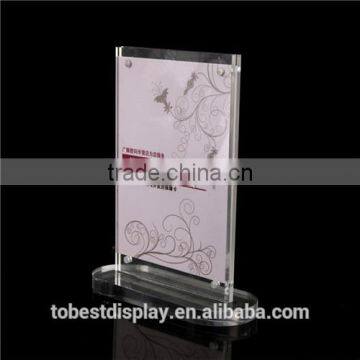 Elegant Handmade Acrylic Menu Stand,acrylic a4 Paper Holder Shenzhen Factory